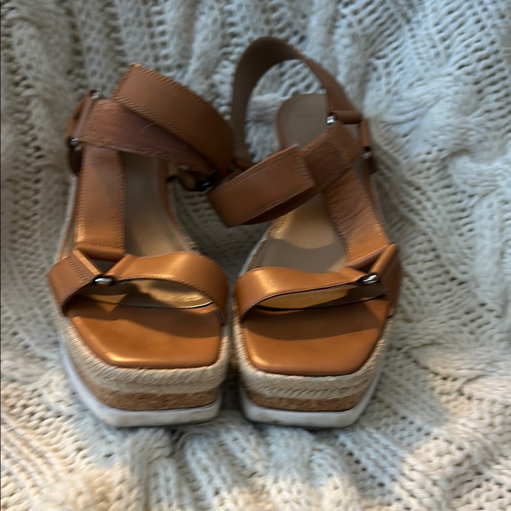 Marc Fisher Tan Sandals with Platform Sole